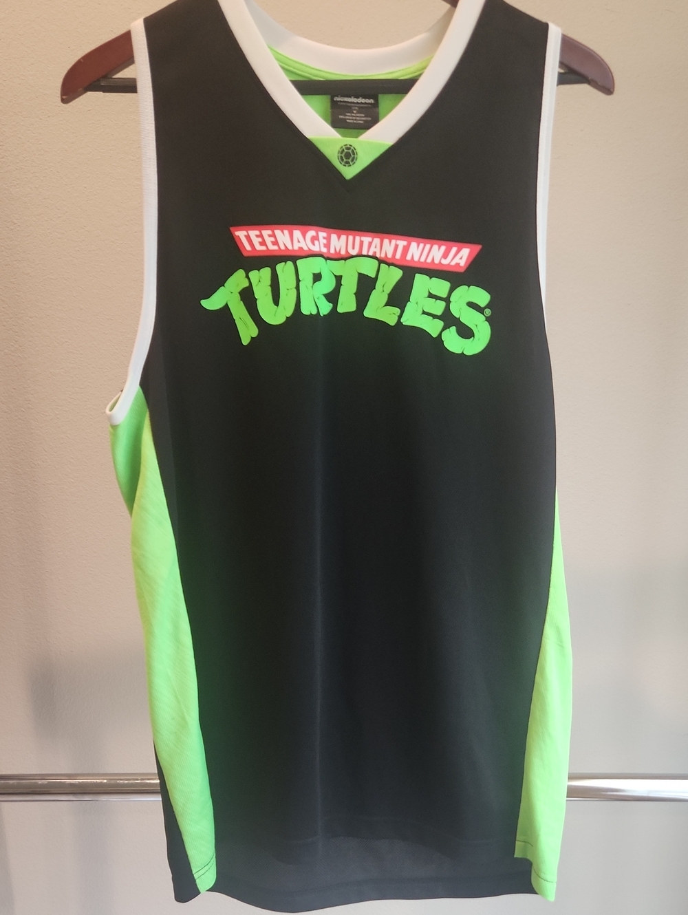 Nickelodeon Black and Neon Green TMNT Tank Top